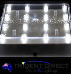 12x LED Centrepiece Base Lights Square Only $108.00 Kellyville Wedding Decorations